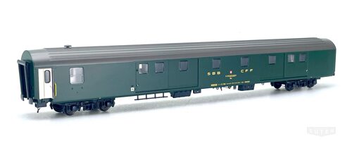 L.S. Models 472010 SBB UIC-X Dms grün, Dach grau,Logo alt Türen beige
